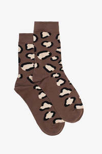 Mocha Leopard Sock