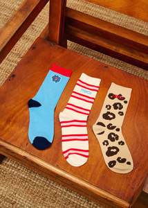 FRNCH Cornish Socks -3 Pack One size | Rouge