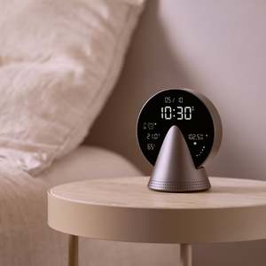 Audio: Lexon-Conic Radio/Alarm Clock | Platinum Grey