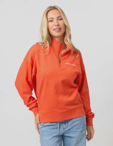 Stella + Gemma Core 1/4 Zip Sweatshirt | Cherry