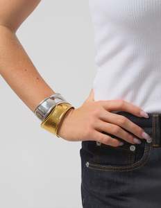 Stella Gemma: Stella + Gemma Bracelet Flat | Silver