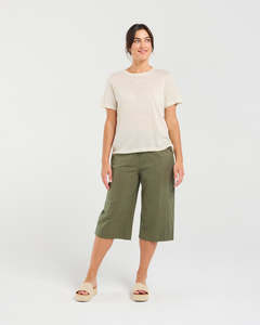 Blackstone Suzette Linen Stripe T-Shirt | Grey Stripe