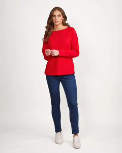 Vassalli  Boat Neck Long Sleeve Tee | Fiesta