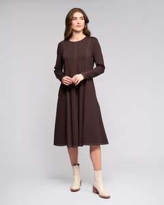 Womens Dresses: Vassalli Miner Dress | Chocolate
