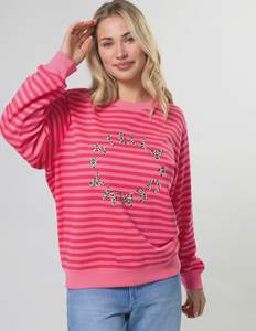 Sweatshirts: Stella + Gemma Essential Sweat | Raspberry Leopard
