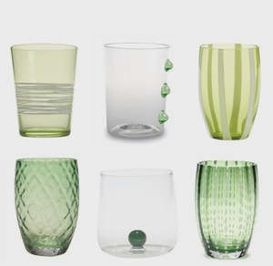 Wedding: Zafferano-Melting Pot Tumblers set of 6 | Green