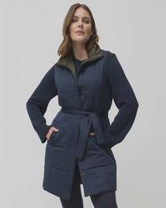 Vests: Marco Polo Reversible Vest Coat | Navy/Khaki