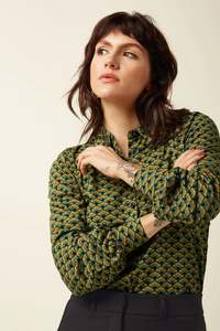 King Louie Carina Blouse Frio | Spruce green