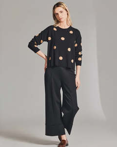 Peruzzi-Wide Leg Crop | Black