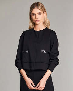 Peruzzi-Hammered Stud Jacket | Black