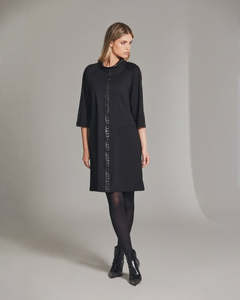 Peruzzi-Hammered Stud Dress | Black