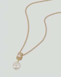 Tutti-Freshwater Pearl Necklace | Gold