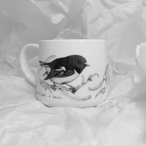 Serveware: Cup - So This is Love | Miromiro/Tomtit & Kowhai