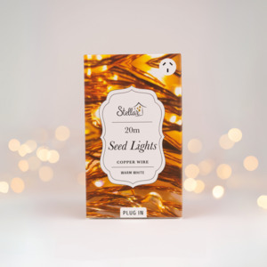 Seed Light String 200 LED Plug in | Copper