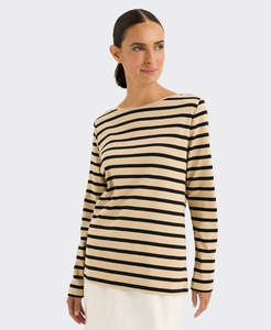 Yarra Trail Boardwalk Tee | Camel/Black