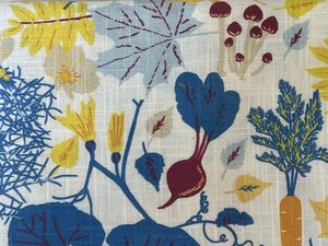 Products: Organic Tablecloth Fall Flowers Blue Verdant Living Duns Sweden