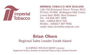 Imperial Tobacco: Brian Olsen