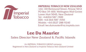 Imperial Tobacco: Lee Du Maurier