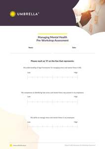 Evaluation Form - Managing Mental Health