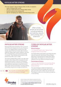 Stroke Client Collection: A4 Fatigue after Stroke - Packs of 25