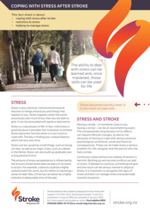 Stroke Client Collection: A4 Coping with Stress after Stroke - Packs of 25