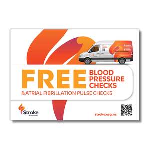 Stroke Staff: A3 Poster - Free Blood Pressure & AF Checks W Van