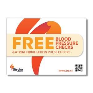 Stroke Staff: A4 Poster - Free Blood Pressure & AF Checks