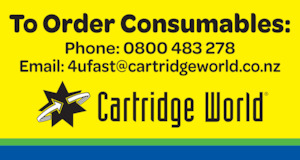 Cartridge World: Cartridge World Consumables Stickers - 65 x 35mm