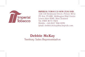 Imperial Tobacco: Debbie McKay