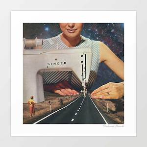 Space: 'This is how a road gets made' Art Print by Vertigo Artography
