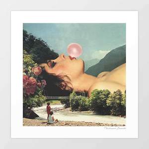 New Zealand: 'Bubble gum girl' Art Print by Vertigo Artography