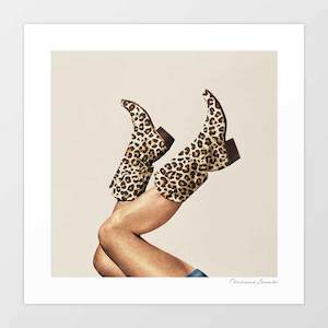 Animals: 'These Boots - Leopard Print' Art Print by Vertigo Artography
