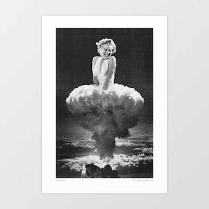Black White: 'Bombshell' Art Print by Vertigo Artography