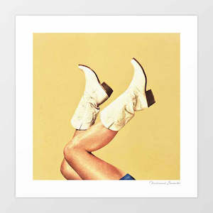 Fashion: 'These Boots - Yellow' Art Print by Vertigo Artography