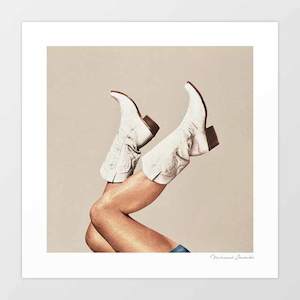Fashion: 'These Boots - Neutral' Art Print by Vertigo Artography