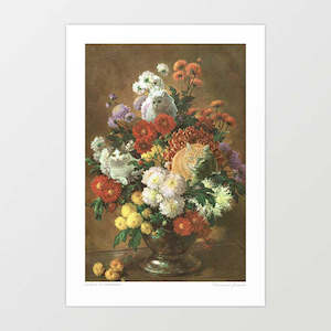 Animals: 'Flower Cats - Botanical cat arrangement' Art Print by Vertigo Artography