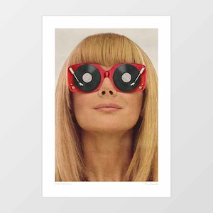 Allartprints: ‘Red Vinyl Sun Glasses’ Art Print by Vertigo Artography