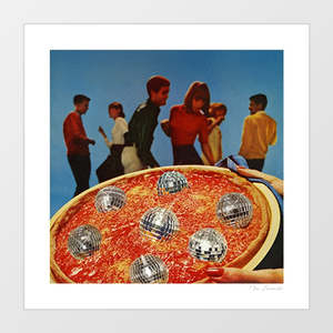 Food 1: 'Pizza a'la Disco' Art Print by Vertigo Artography