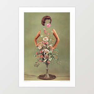 'I Bloomed Sweetie' Art Print by Vertigo Artography | Surreal Floral C&hellip;