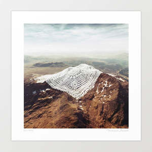 'Doily Peaks' Art Print by Vertigo Artography | Climate Change Glacier&hellip;
