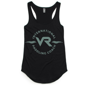 Womens Black Razor back singlet GREY Vesna Radonich