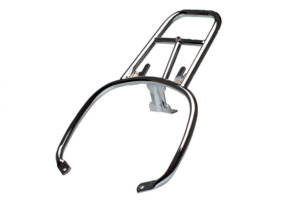 Products: Black or Chrome Rear Carrier for Top Box for Primavera50/150 & Sprint 50/150 - Vespa Auckland