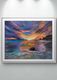 Silk Merino Wool Ocean Painting – Muriwai Sunset 50 x 65 Wall Art, New Zealand&hellip;