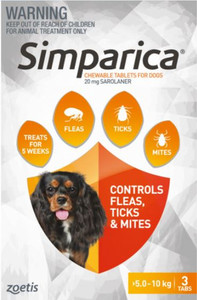 Simparica Flea Treatment For Dogs - 5.1-10kg Vet Online Co