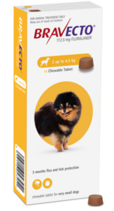 Products: Bravecto Chewable Flea - Extra Small Dog 2-4.5kg. Vet Online Co