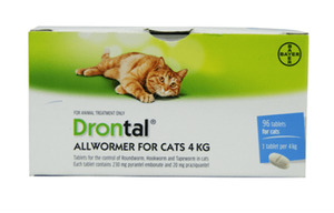 Products: Drontal all wormer for cats less than 4kg single tablets Vet Online Co
