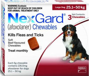NexGard Flea Treatment For Dogs - 25 - 50kg. Vet Online Co