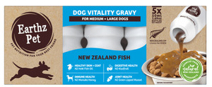 Products: Earthz Pet NZ Fish Medium - Large Dog Gravy 5x50ml Vet Online Co