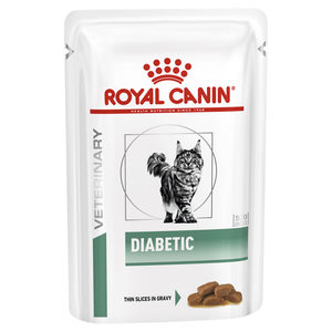 Products: Royal Canine Diabetic Feline Cat Food Pouches 85gm x12