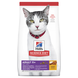 Products: Hills Science Diet Adult 11+ Senior Dry Cat Food 1.58kg